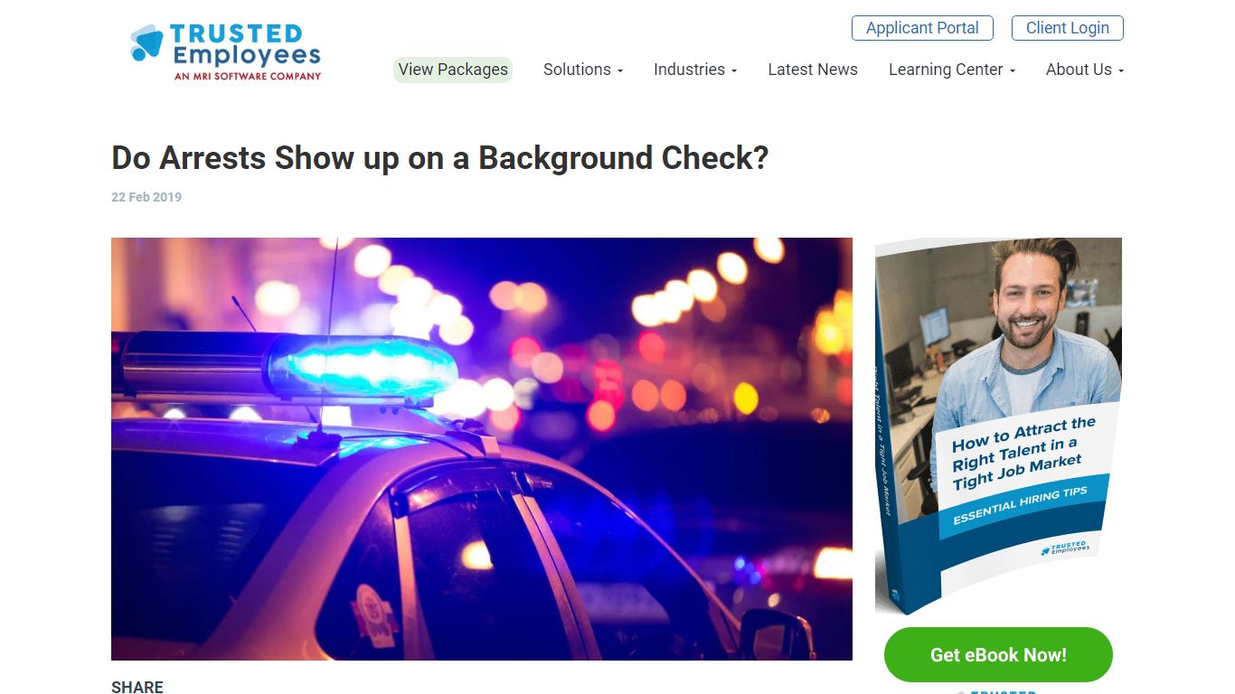 Do Arrests Show up on a Background Check? - Trusted Employees